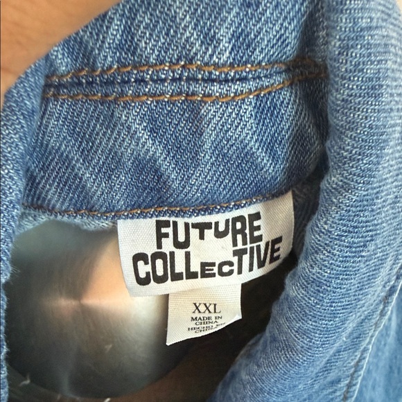 Future collective Denim Button-Up Dress - Picture 4 of 4